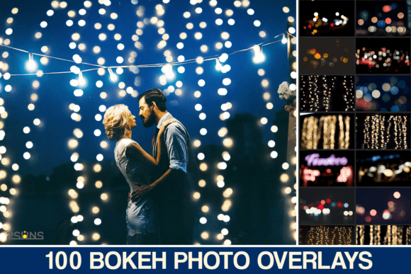 100 Bokeh Lights Effect Photo Overlays for Actions Amp