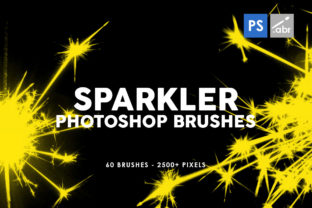 60 Sparkler Photoshop Stamp Brushes for Creative Design