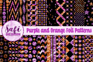 Purple and Orange Foil Patterns