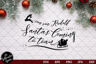 Run Run Rudolph Santa’s Saying Crafts Graphic Design Asset