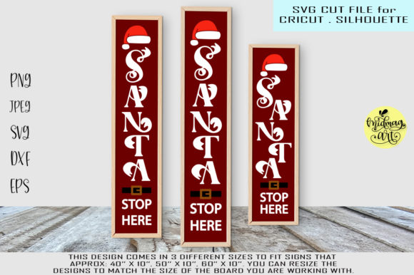 Santa Stop Here Sign for Crafts