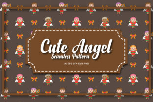 Seamless Patterns Cute Angel 14