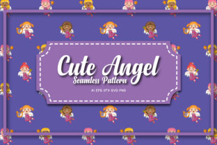 Seamless Patterns Cute Angel 18