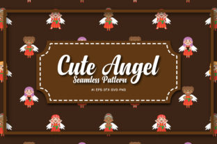 Seamless Patterns Cute Angel 22