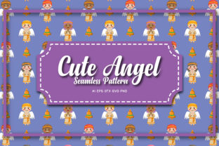 Seamless Patterns Cute Angel 25