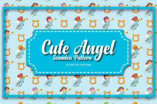 Seamless Patterns Cute Angel 6