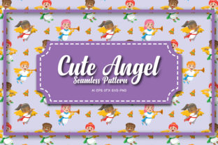Seamless Patterns Cute Angel 7