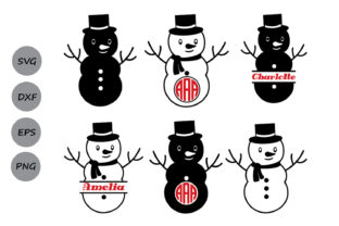 Snowman Monogram for Crafts