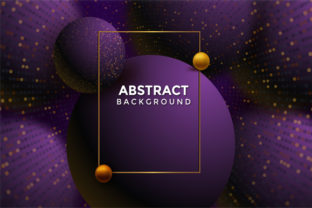 Violet Golden Space Background Graphic Templates